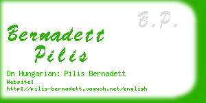 bernadett pilis business card